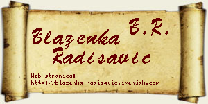 Blaženka Radisavić vizit kartica